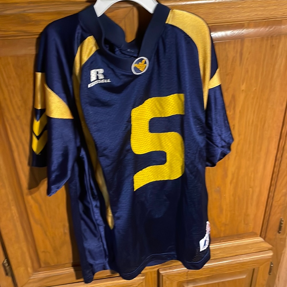 University of West Virginia Russell Athletics size youth small football jersey